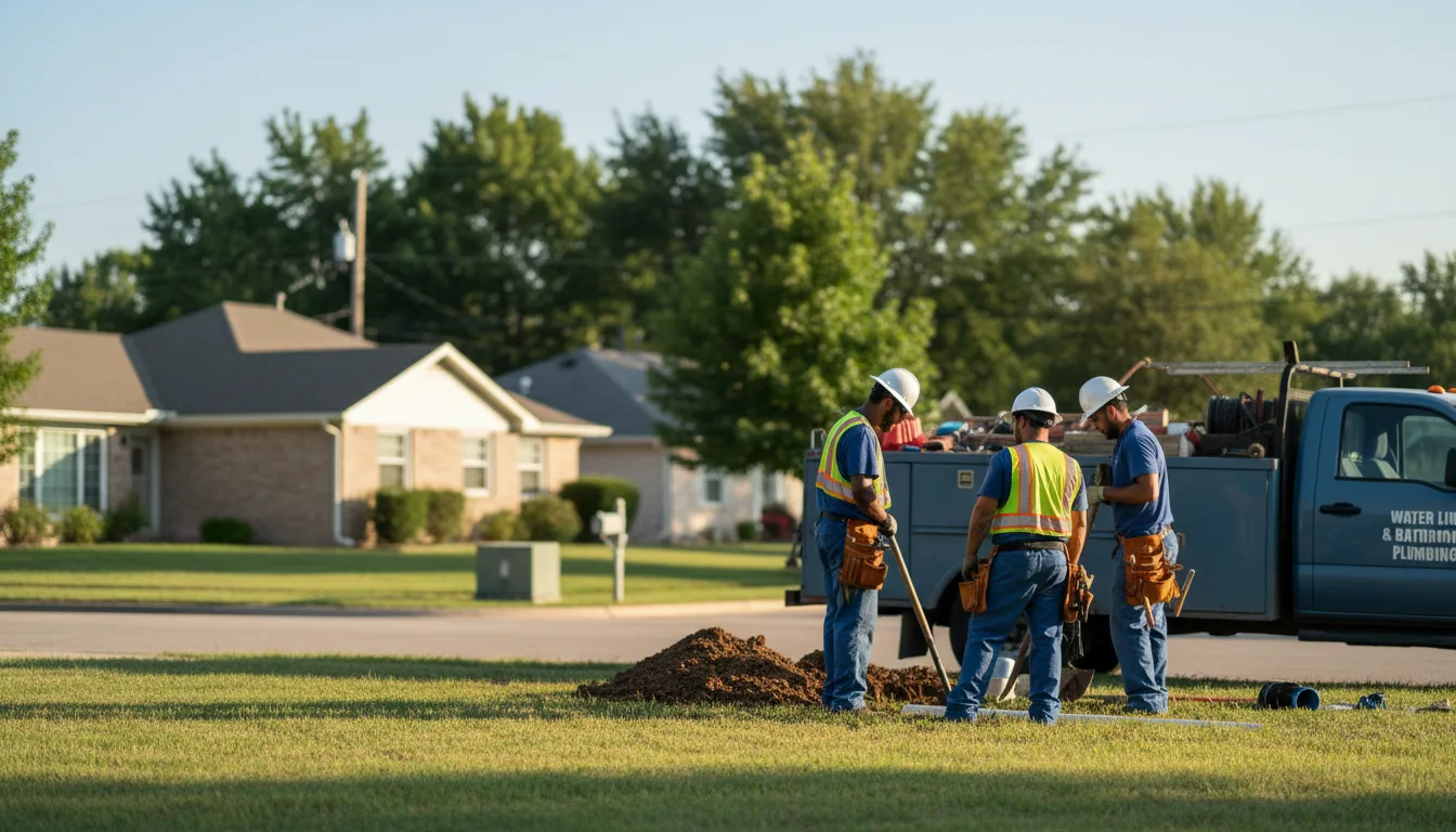 Residential water line and bathroom plumbing service in New Point, IN